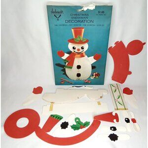 Mid Century Modern Christmas Decoration Honeycomb Snowman Ambassador 1960s